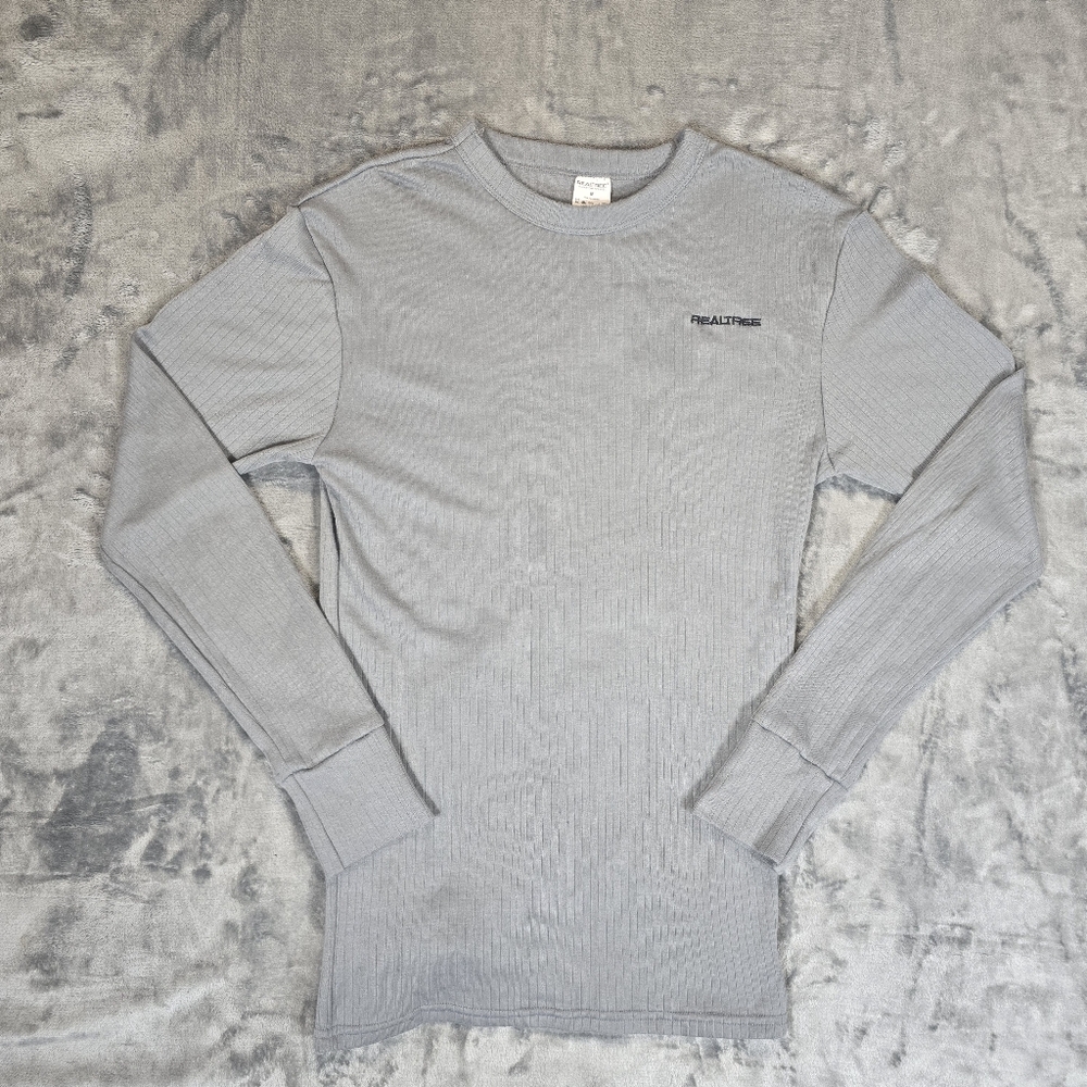 Vintage Y2K Realtree Thermal Layer Long Sleeve Shirt Size Medium Gray